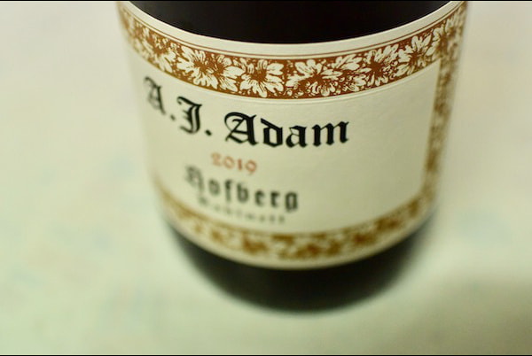 アンドレアス・J・アダム / ドローナー・ホーフベルク・リースリング・カビネット&nbsp;