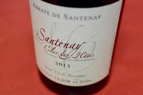 Santenay Rouge Clos des Hates 2015