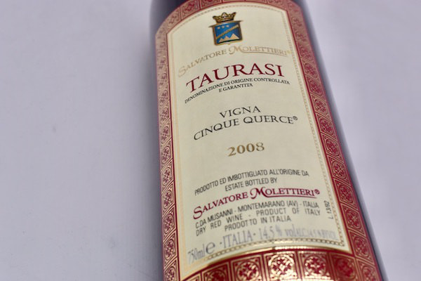 サルヴァトーレ・モレッティエーリ / タウラージ・ヴィーニャ・チンクエ・クエルチェ&nbsp;